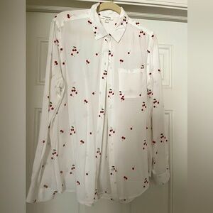 Women’s blouse size Lg. with cherries
